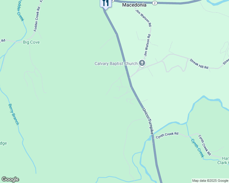 map of restaurants, bars, coffee shops, grocery stores, and more near 2724 Clairys Lane in Hiawassee