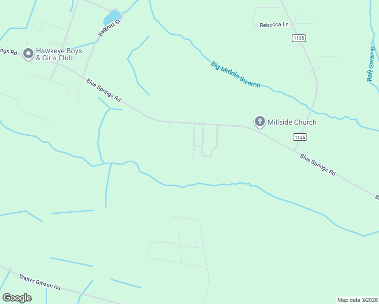 map of restaurants, bars, coffee shops, grocery stores, and more near 188 Ashgrove Lane in Red Springs