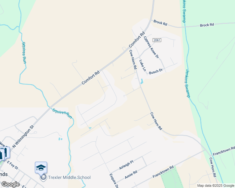 map of restaurants, bars, coffee shops, grocery stores, and more near 207 Maidstone Drive in Richlands
