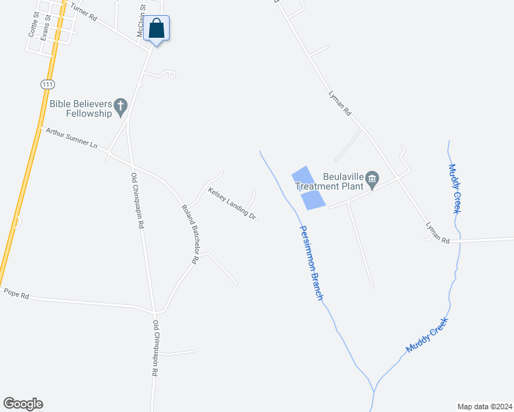 map of restaurants, bars, coffee shops, grocery stores, and more near 122 Quarter Horse Lane in Beulaville