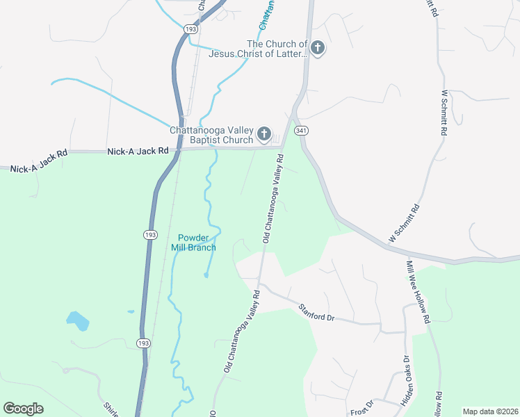 map of restaurants, bars, coffee shops, grocery stores, and more near 300 Old Chattanooga Valley Road in Walker County