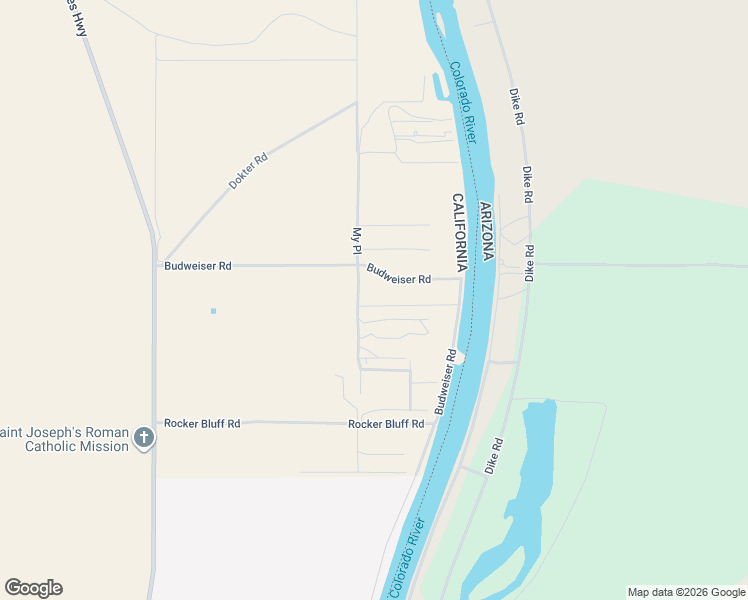 map of restaurants, bars, coffee shops, grocery stores, and more near River Street in Needles