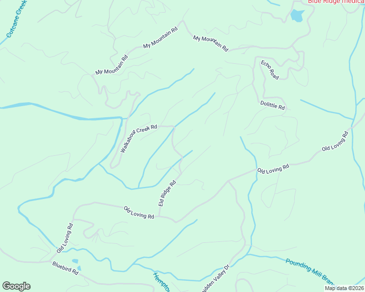 map of restaurants, bars, coffee shops, grocery stores, and more near 34 Smokey Ridge Lane in Mineral Bluff