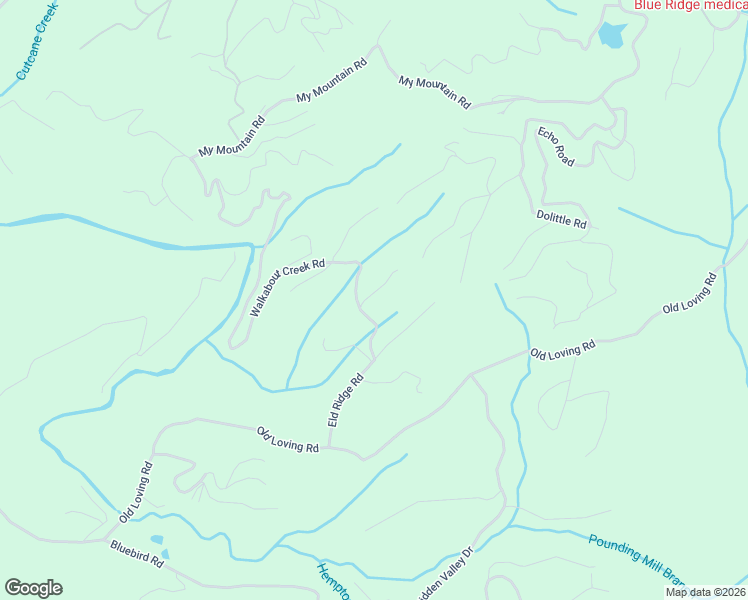 map of restaurants, bars, coffee shops, grocery stores, and more near 34 Smokey Ridge Lane in Mineral Bluff
