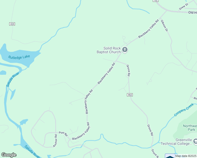 map of restaurants, bars, coffee shops, grocery stores, and more near 307 Blackberry Valley Road in Greenville