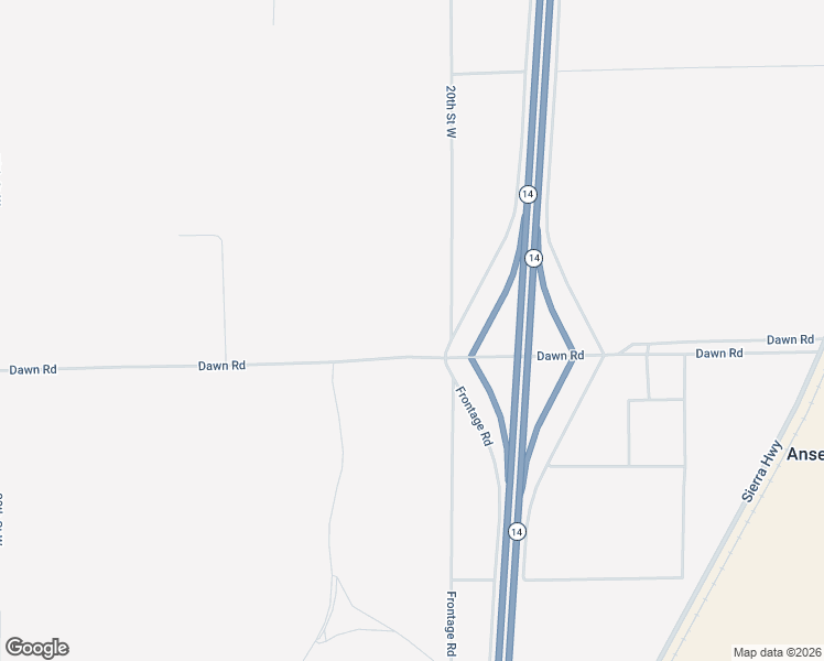 map of restaurants, bars, coffee shops, grocery stores, and more near 20th Street West in Mojave