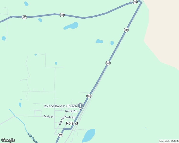 map of restaurants, bars, coffee shops, grocery stores, and more near 19515 Arkansas 300 in Roland
