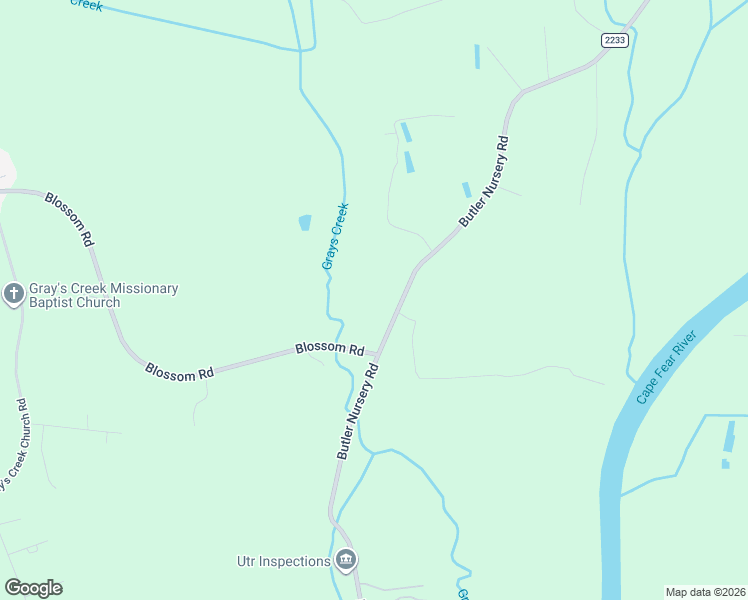 map of restaurants, bars, coffee shops, grocery stores, and more near 5821-5905 Butler Nursery Road in Fayetteville