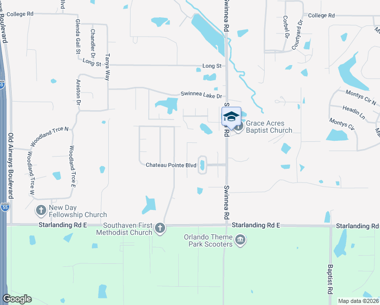 map of restaurants, bars, coffee shops, grocery stores, and more near 3350 Saint Augustine Cove North in Southaven