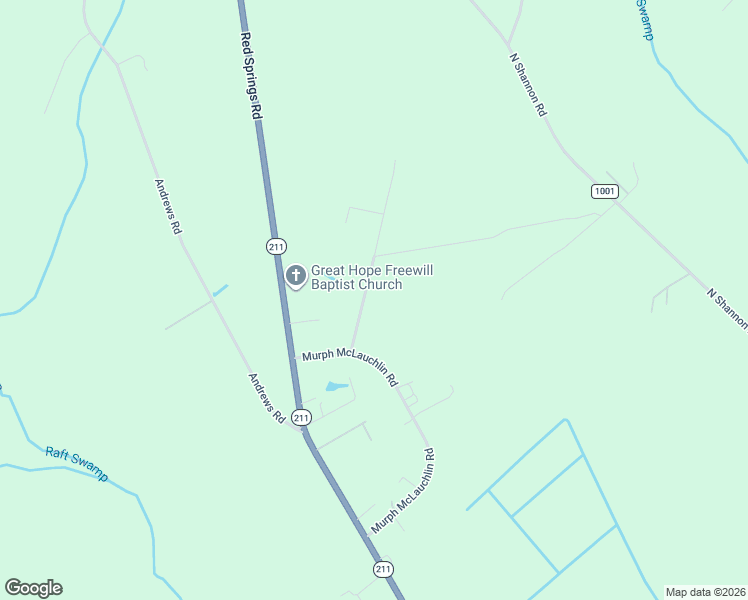 map of restaurants, bars, coffee shops, grocery stores, and more near 180 Branch Road in Red Springs