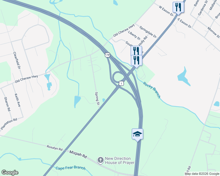 map of restaurants, bars, coffee shops, grocery stores, and more near Andrew Jackson Highway in Richmond