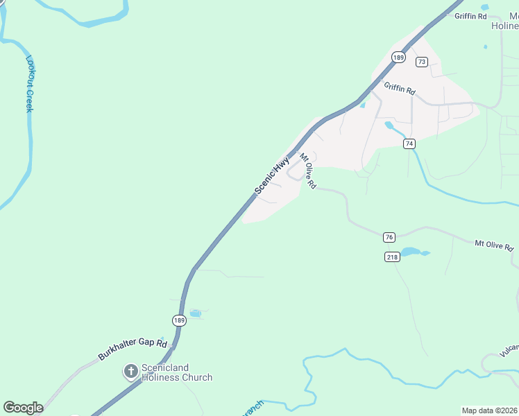 map of restaurants, bars, coffee shops, grocery stores, and more near 8428 Scenic Highway in Rising Fawn