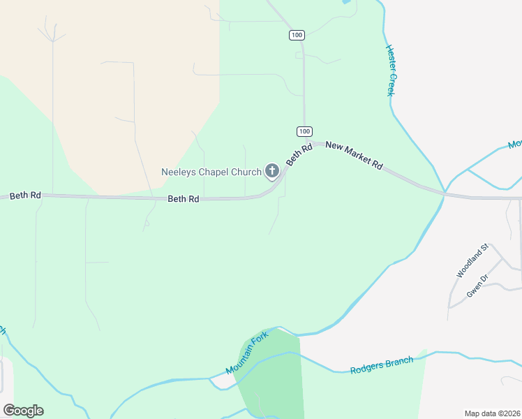 map of restaurants, bars, coffee shops, grocery stores, and more near 969B Beth Road in New Market