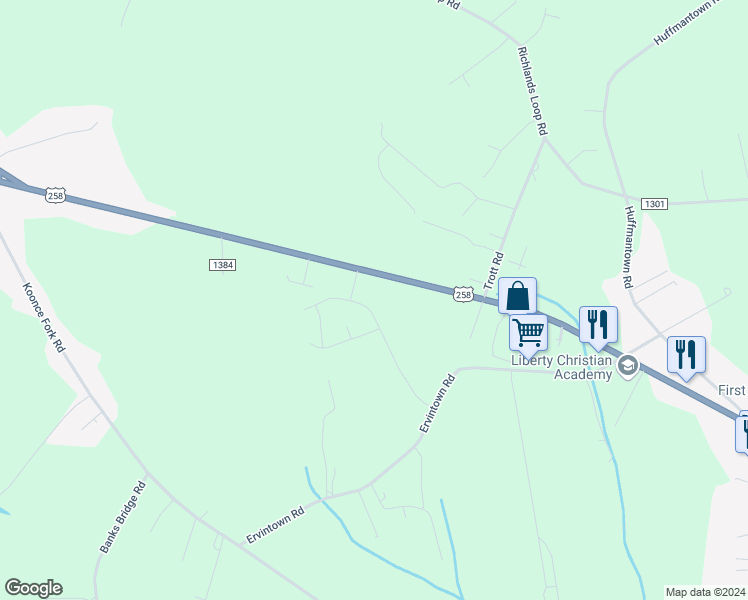 map of restaurants, bars, coffee shops, grocery stores, and more near 746 Greenwich Place in Richlands