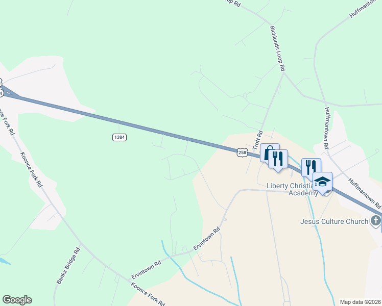 map of restaurants, bars, coffee shops, grocery stores, and more near 746 Greenwich Place in Richlands