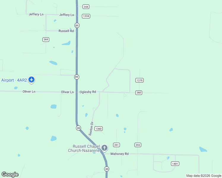map of restaurants, bars, coffee shops, grocery stores, and more near 345 Oglesby Road in Cabot