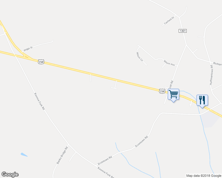 map of restaurants, bars, coffee shops, grocery stores, and more near 120 West Bostic Road in Richlands