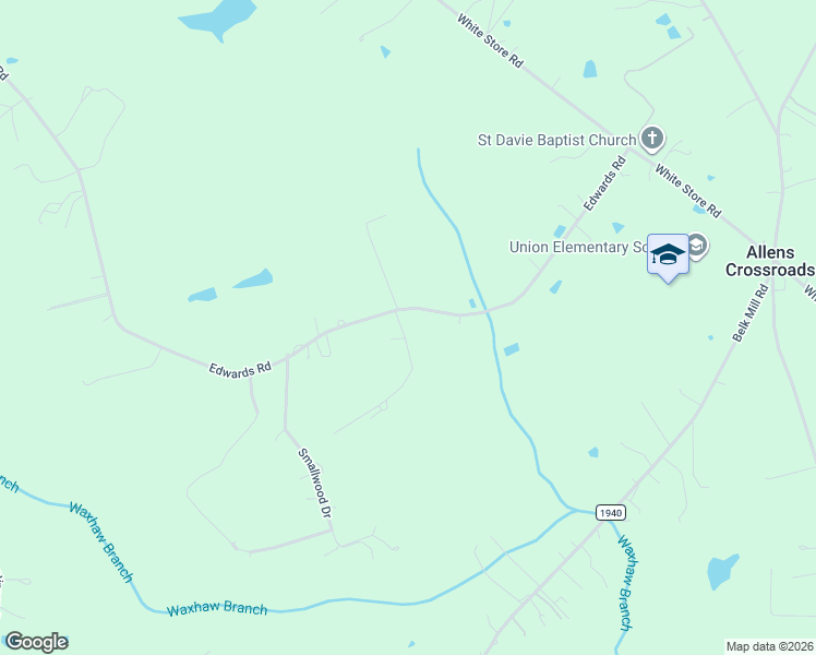 map of restaurants, bars, coffee shops, grocery stores, and more near 2500 Cocoon Run in Wingate