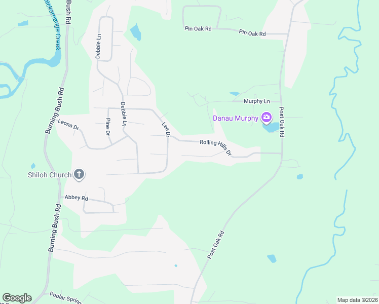 map of restaurants, bars, coffee shops, grocery stores, and more near 121 Maria Court in Ringgold
