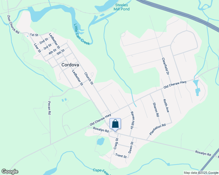 map of restaurants, bars, coffee shops, grocery stores, and more near 135 Crestmont Drive in Rockingham