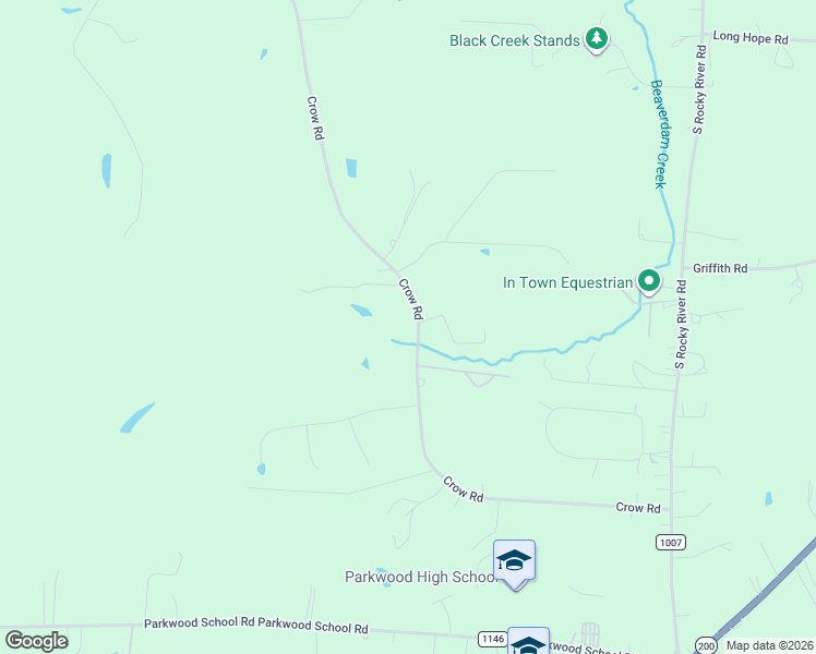 map of restaurants, bars, coffee shops, grocery stores, and more near 3523 Crow Road in Monroe