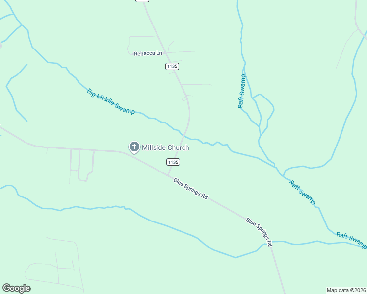 map of restaurants, bars, coffee shops, grocery stores, and more near 1825 McBryde Mill Road in Red Springs