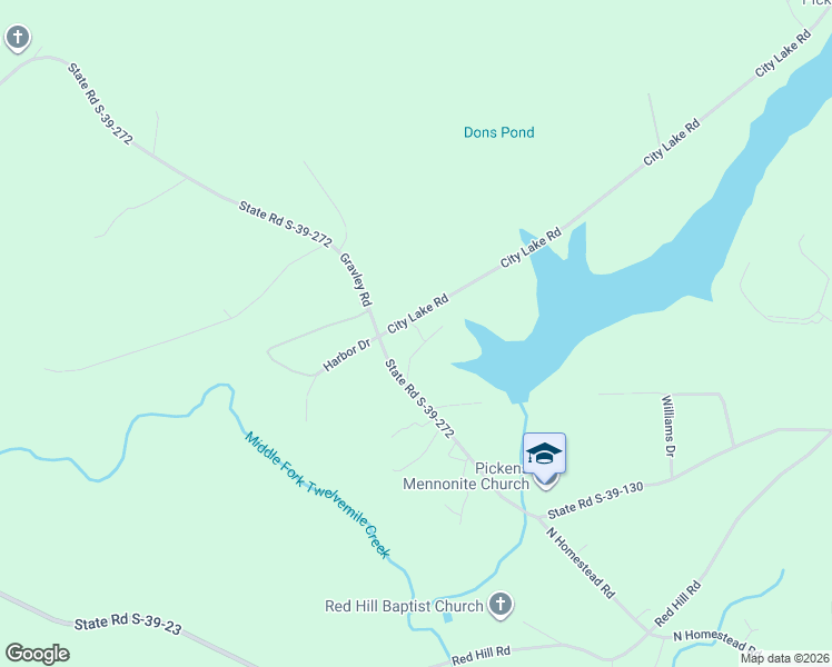 map of restaurants, bars, coffee shops, grocery stores, and more near 481 City Lake Road in Pickens
