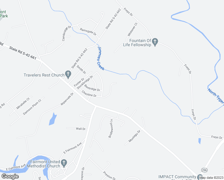 map of restaurants, bars, coffee shops, grocery stores, and more near 634 Chastine Drive in Spartanburg