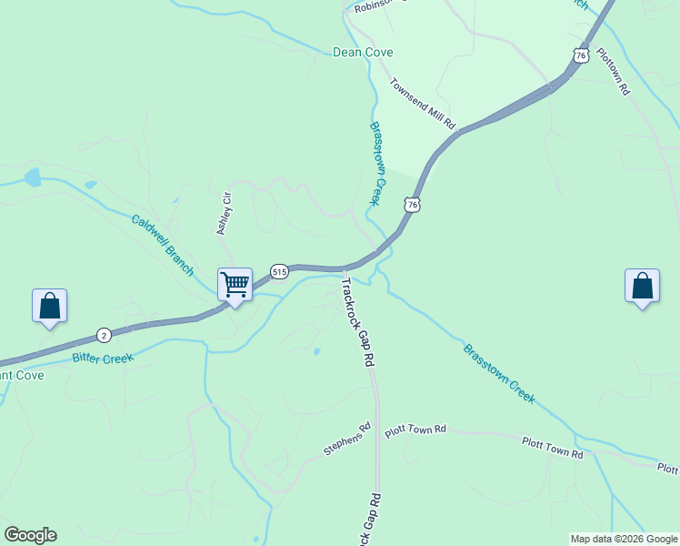 map of restaurants, bars, coffee shops, grocery stores, and more near 6164 Georgia 515 in Blairsville