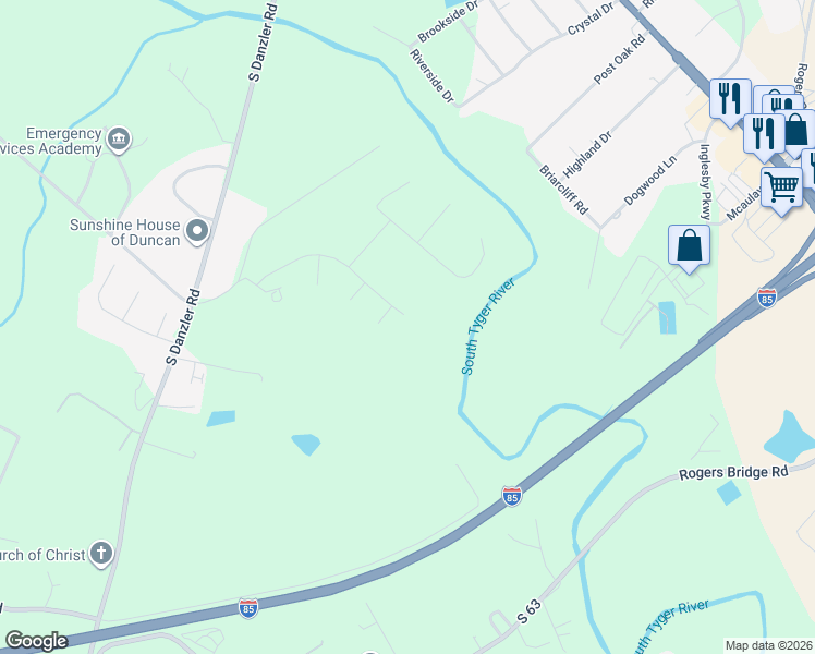map of restaurants, bars, coffee shops, grocery stores, and more near 388 Bright Farm Rd in Duncan