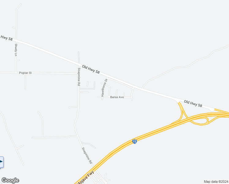map of restaurants, bars, coffee shops, grocery stores, and more near 36370 Oleander Place in Barstow