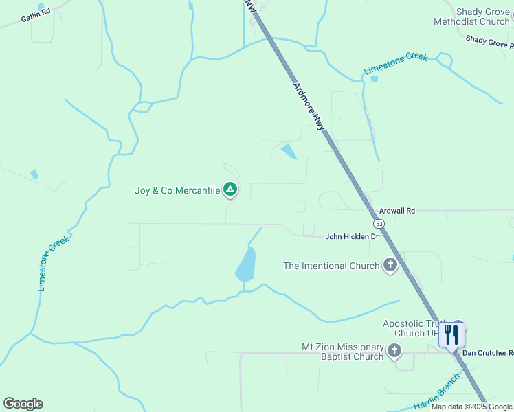 map of restaurants, bars, coffee shops, grocery stores, and more near 112 Coyote Drive in Toney