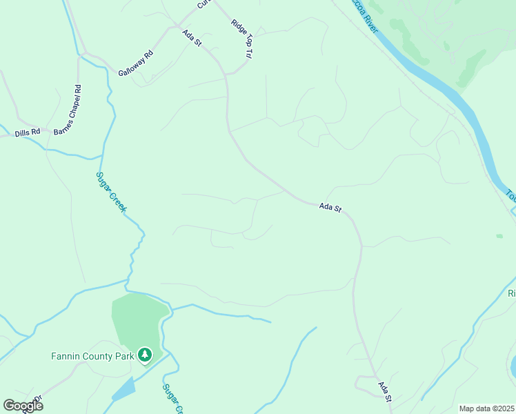map of restaurants, bars, coffee shops, grocery stores, and more near 161 Windy Valley Trail in Fannin County