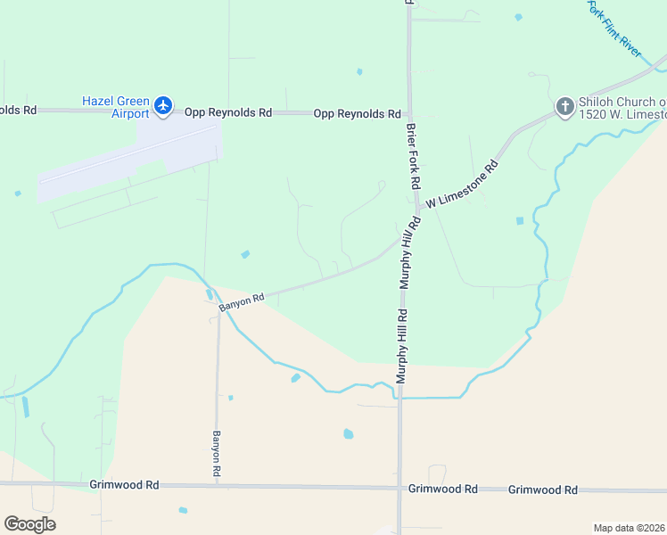 map of restaurants, bars, coffee shops, grocery stores, and more near 442 Banyon Road in Toney