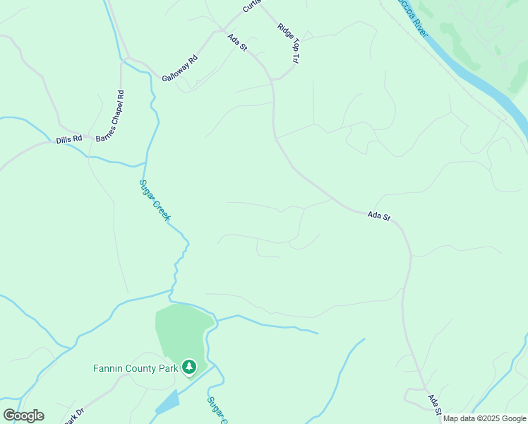 map of restaurants, bars, coffee shops, grocery stores, and more near 161 Windy Valley Trail in Fannin County