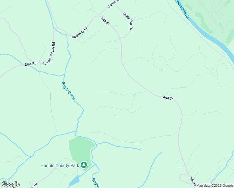 map of restaurants, bars, coffee shops, grocery stores, and more near 11 Windy Valley Trail in Fannin County