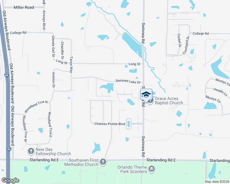 map of restaurants, bars, coffee shops, grocery stores, and more near 3573 Avis Lane in Southaven