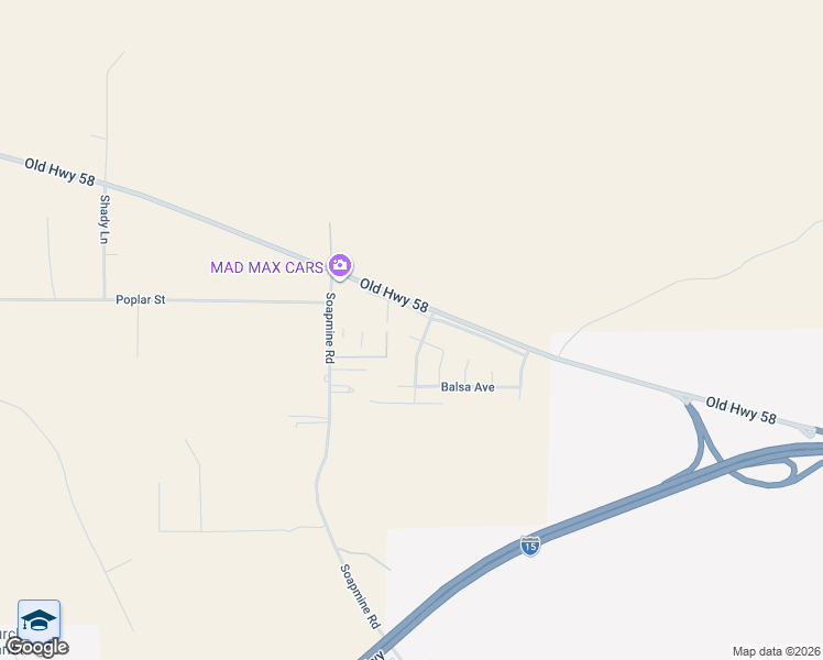 map of restaurants, bars, coffee shops, grocery stores, and more near 31040 Hemlock Avenue in Barstow