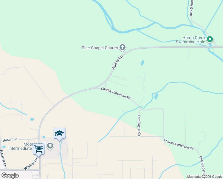 map of restaurants, bars, coffee shops, grocery stores, and more near 1142 Charley Patterson Road in New Market