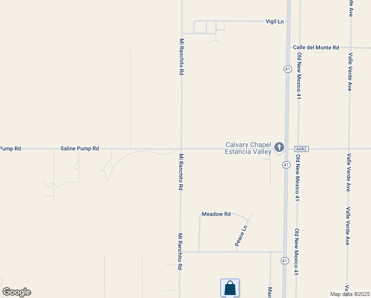 map of restaurants, bars, coffee shops, grocery stores, and more near 57 Saline Pump Road in Moriarty