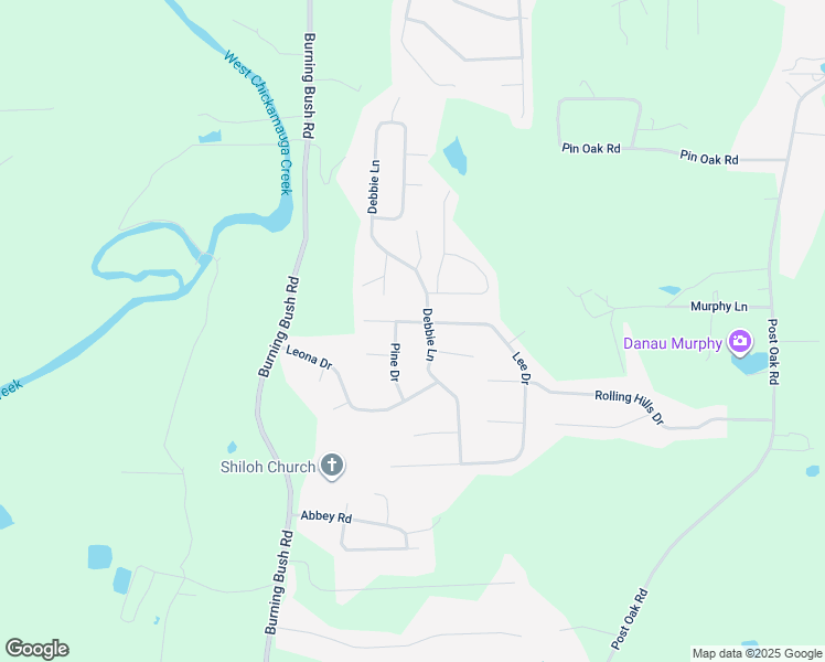 map of restaurants, bars, coffee shops, grocery stores, and more near 155 Pine Drive in Ringgold