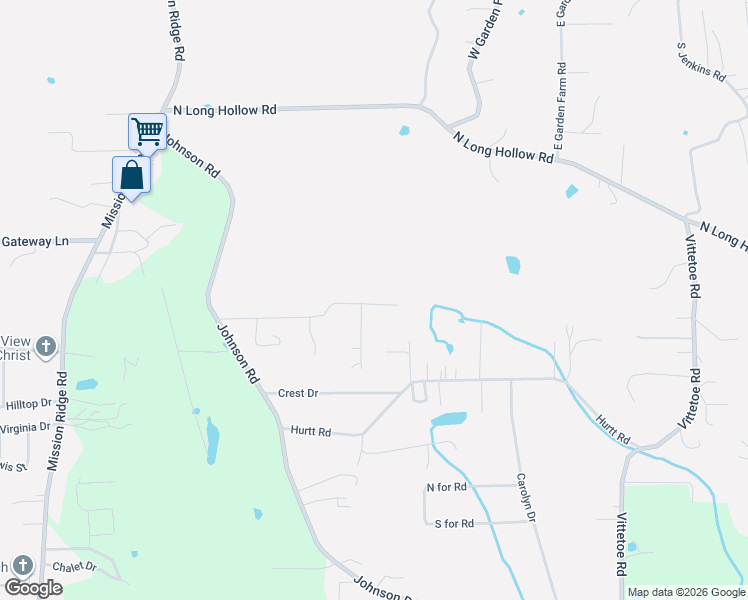 map of restaurants, bars, coffee shops, grocery stores, and more near 392 Gravitt Road in Chickamauga