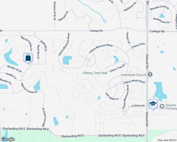 map of restaurants, bars, coffee shops, grocery stores, and more near 2371 Edge Hill Cove in Southaven