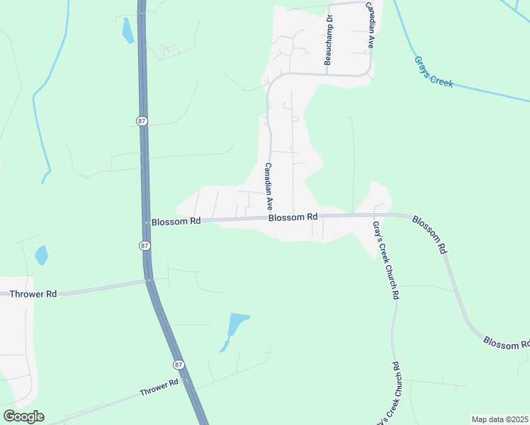 map of restaurants, bars, coffee shops, grocery stores, and more near 2763 Blossom Road in Hope Mills