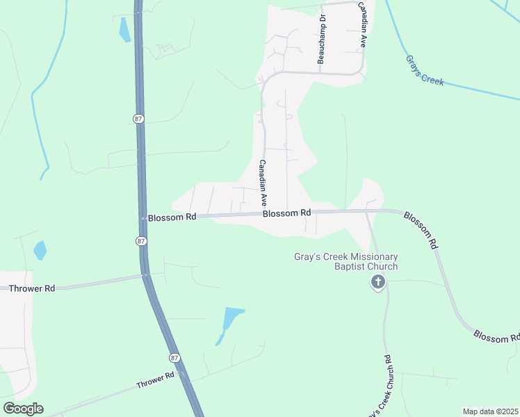 map of restaurants, bars, coffee shops, grocery stores, and more near 2763 Blossom Road in Hope Mills