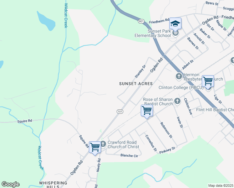 map of restaurants, bars, coffee shops, grocery stores, and more near 704 Starcrest Circle in Rock Hill