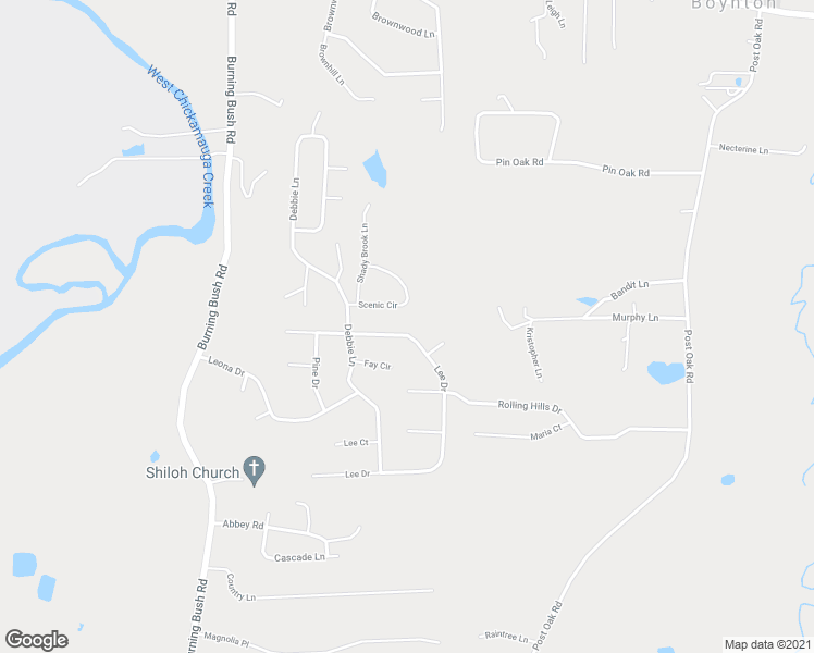 map of restaurants, bars, coffee shops, grocery stores, and more near 271 Lee Drive in Ringgold