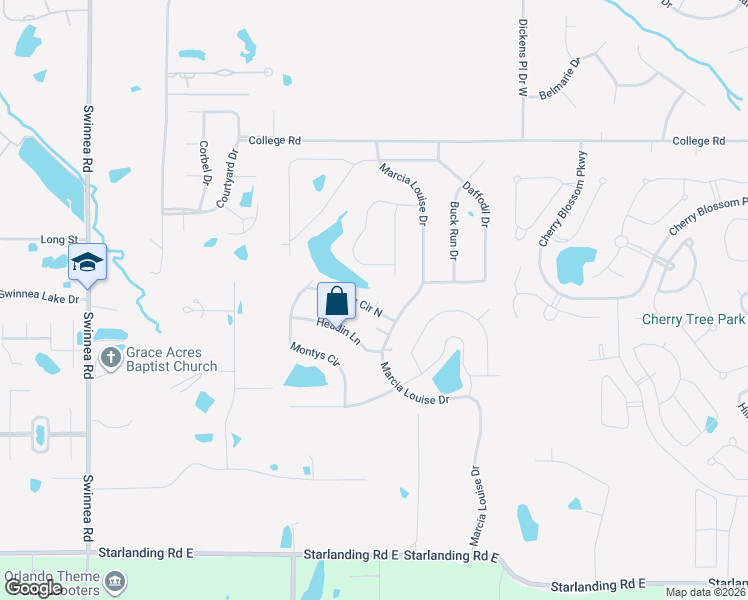 map of restaurants, bars, coffee shops, grocery stores, and more near 1686 Montys Circle in Southaven