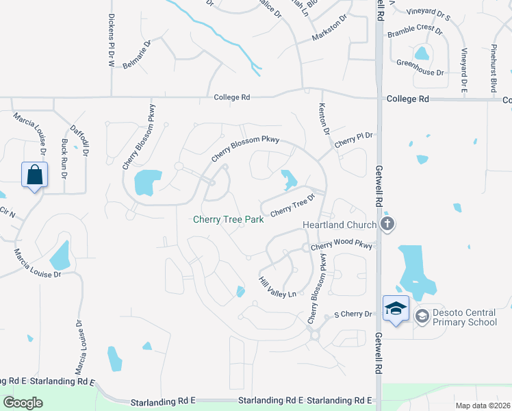 map of restaurants, bars, coffee shops, grocery stores, and more near 3601 Harvest Tree Drive in Southaven