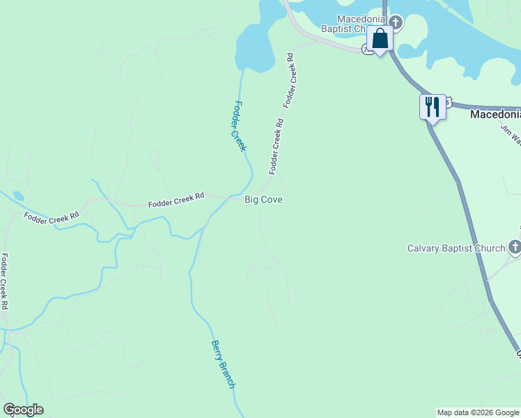 map of restaurants, bars, coffee shops, grocery stores, and more near 2325 Fodder Creek Mill Road in Hiawassee